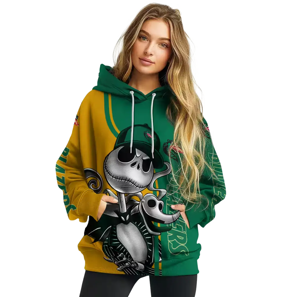 uab blazers jack skellington green hoodie high quality uab blazers jack skellington green hoodie high quality