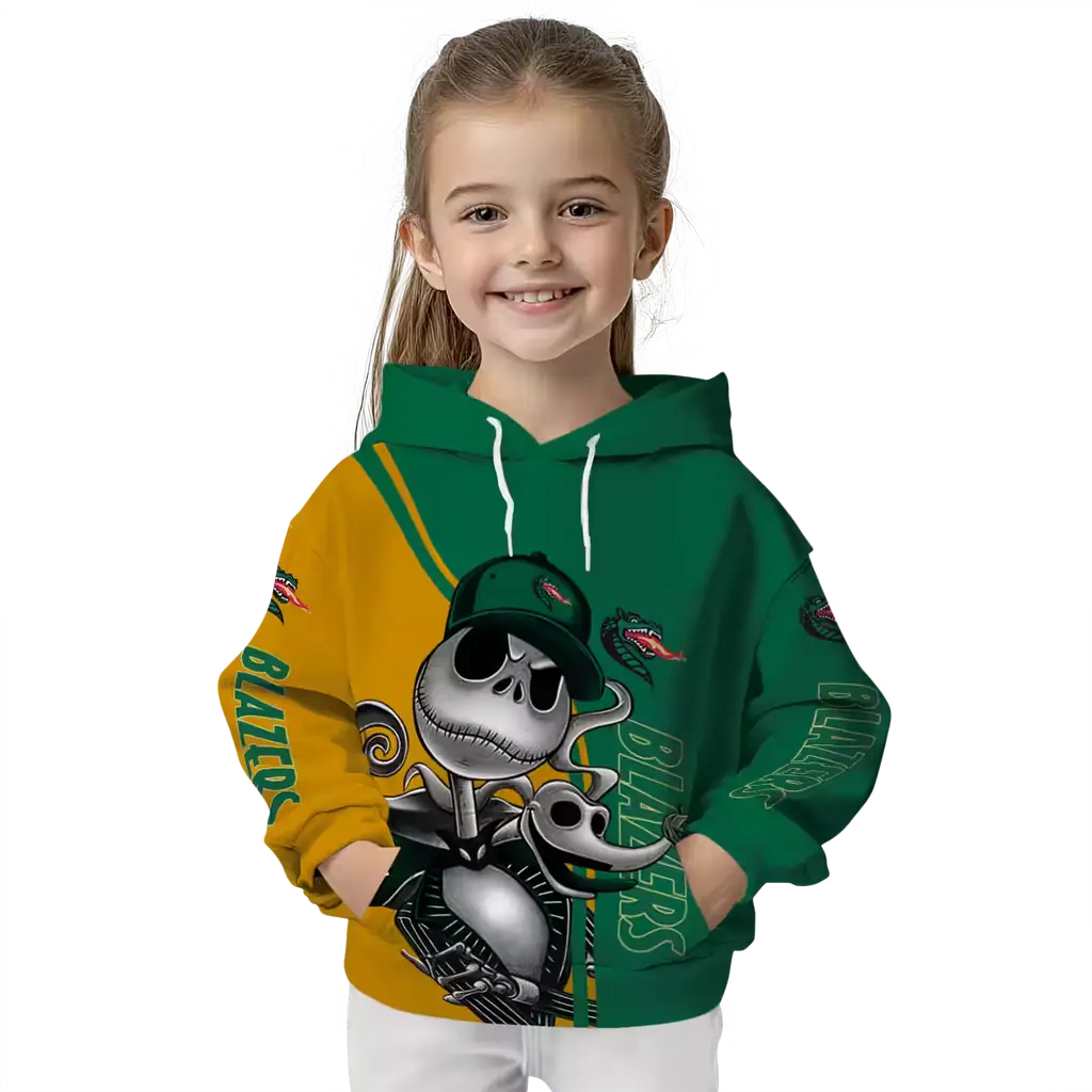 uab blazers jack skellington green hoodie top rated uab blazers jack skellington green hoodie top rated