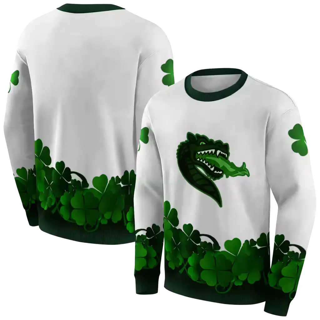 uab blazers lucky motif white green hoodie premium grade uab blazers lucky motif white green hoodie premium grade