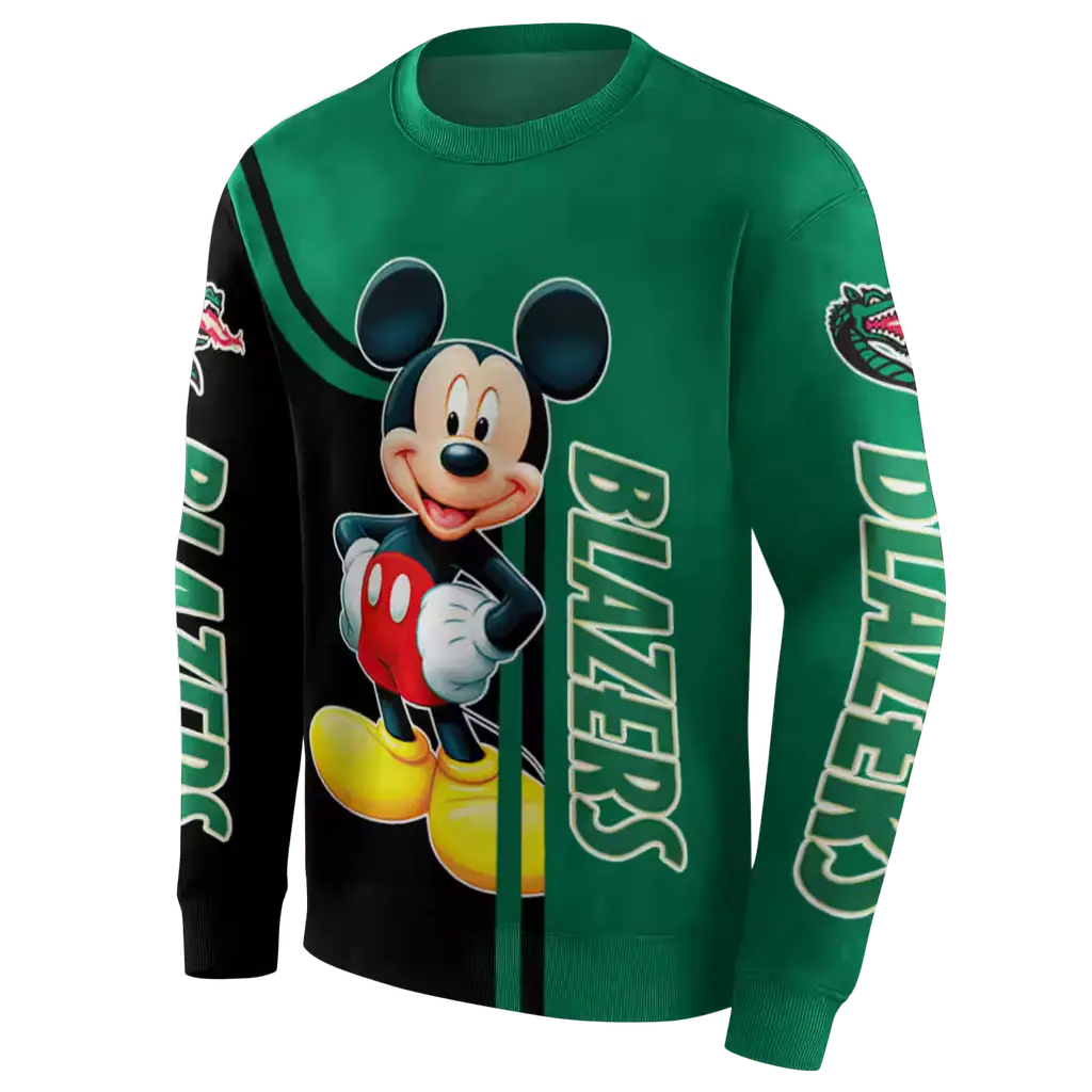uab blazers mickey mouse green black hoodie new arrival uab blazers mickey mouse green black hoodie new arrival