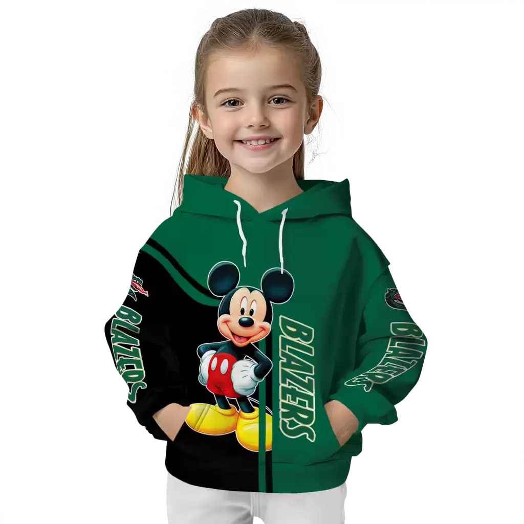 uab blazers mickey mouse green black hoodie top rated uab blazers mickey mouse green black hoodie top rated