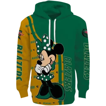 uab blazers minnie mouse green hoodie best selling