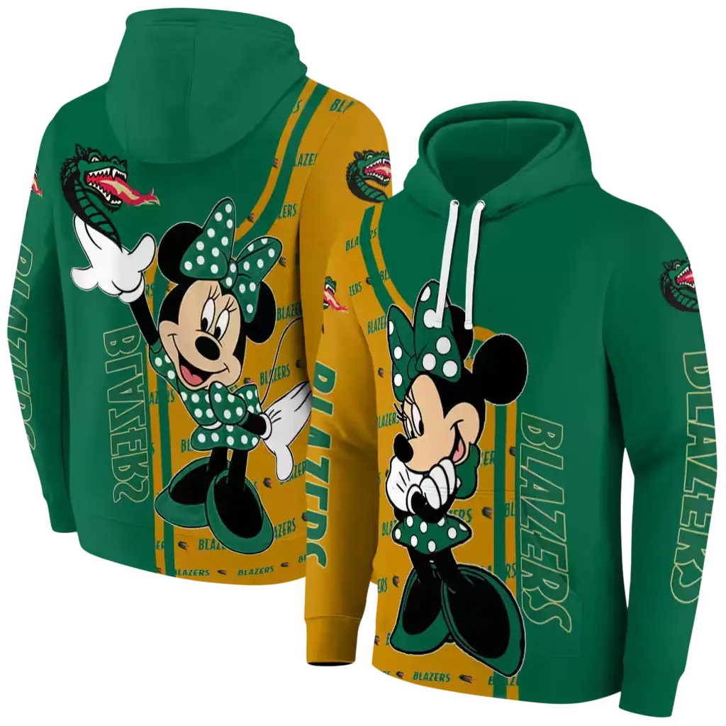 uab blazers minnie mouse green hoodie fashion forward uab blazers minnie mouse green hoodie fashion forward