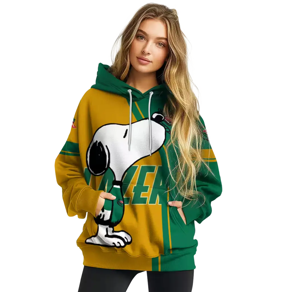 uab blazers playful snoopy green hoodie high quality uab blazers playful snoopy green hoodie high quality