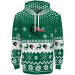 uab blazers reindeer motif green hoodie best selling