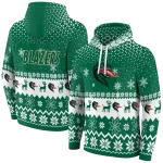 uab blazers reindeer motif green hoodie best selling