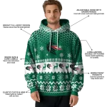 uab blazers reindeer motif green hoodie best selling