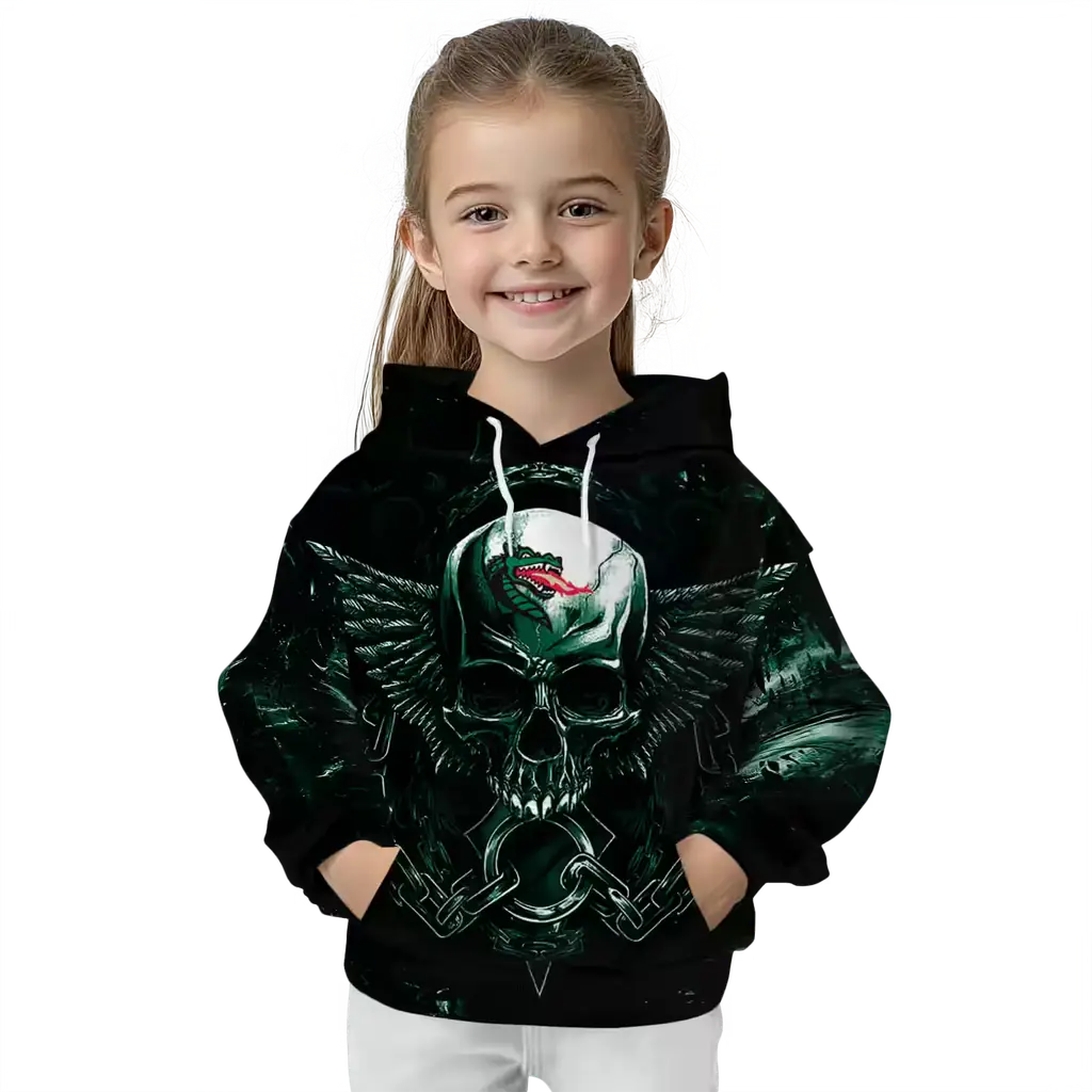 uab blazers skull artwork green black hoodie top rated uab blazers skull artwork green black hoodie top rated
