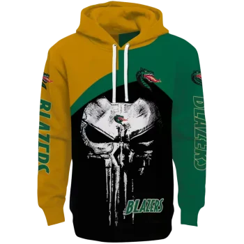 uab blazers skull punisher gold black hoodie best selling