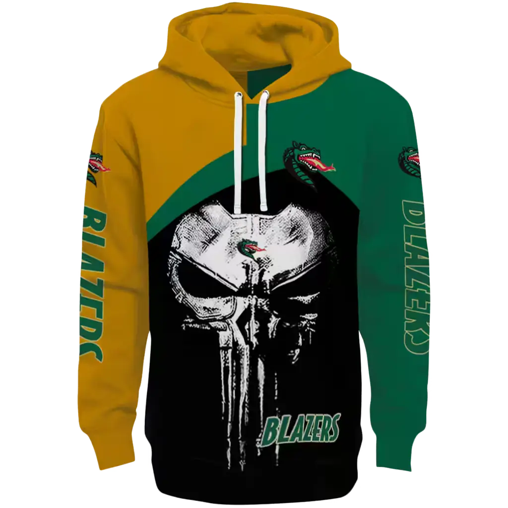 uab blazers skull punisher gold black hoodie best selling uab blazers skull punisher gold black hoodie best selling