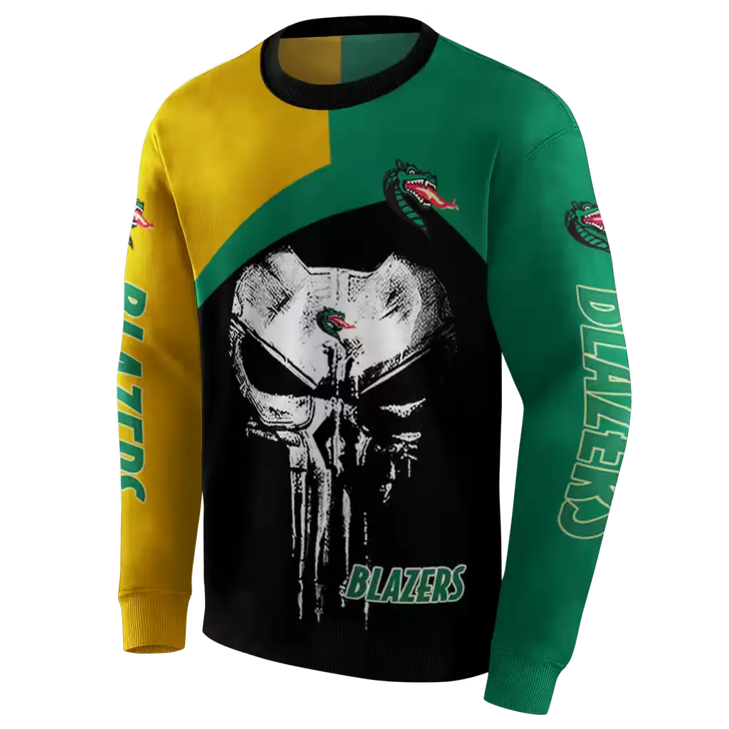 uab blazers skull punisher gold black hoodie new arrival uab blazers skull punisher gold black hoodie new arrival