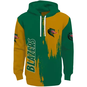 uab blazers splatter effect green hoodie best selling