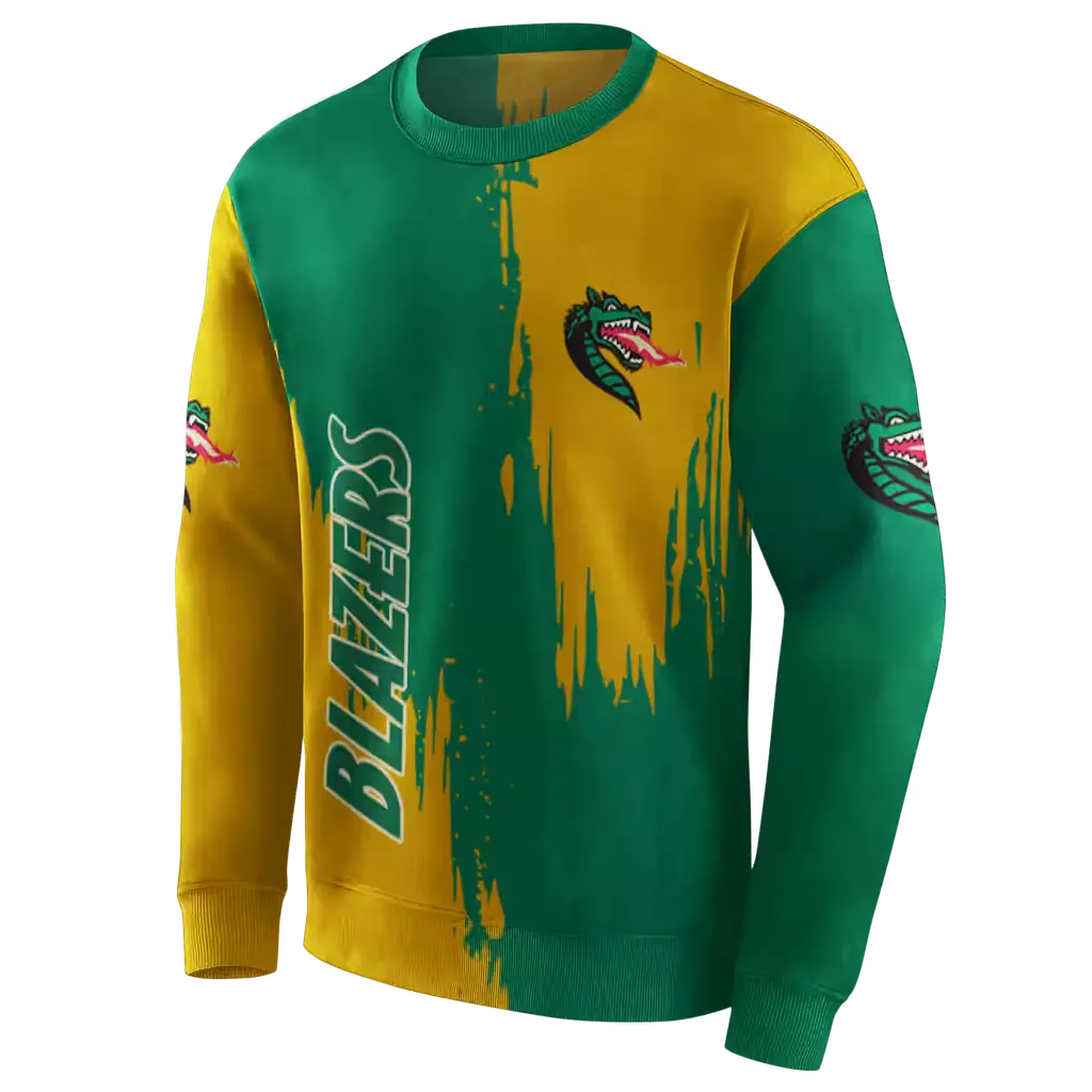 uab blazers splatter effect green hoodie new arrival uab blazers splatter effect green hoodie new arrival