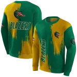 uab blazers splatter effect green hoodie best selling