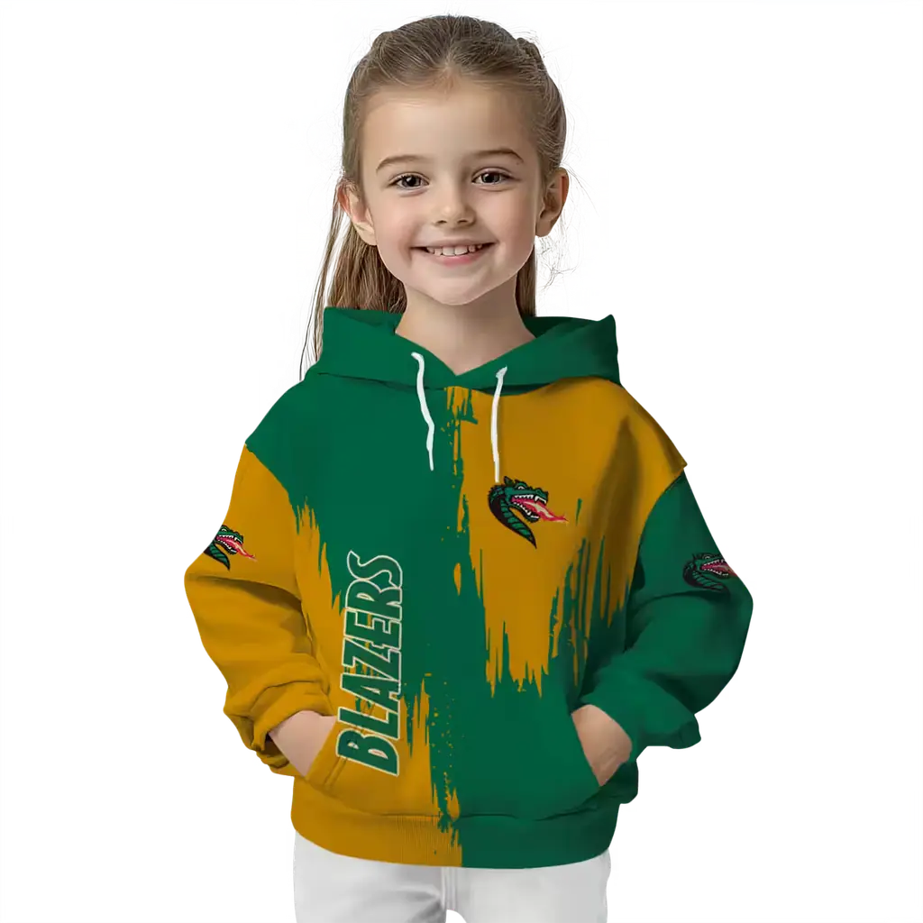 uab blazers splatter effect green hoodie top rated uab blazers splatter effect green hoodie top rated