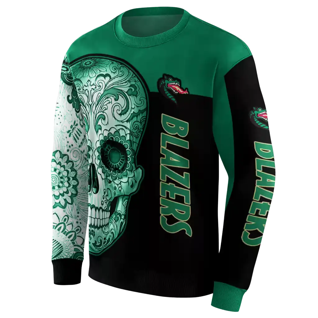 uab blazers sugar skull green black hoodie new arrival uab blazers sugar skull green black hoodie new arrival