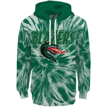 uab blazers tie dye pattern green hoodie best selling