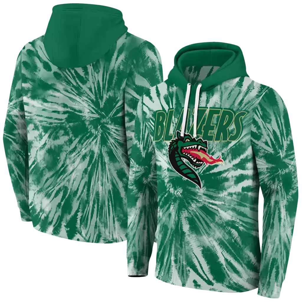 uab blazers tie dye pattern green hoodie fashion forward uab blazers tie dye pattern green hoodie fashion forward