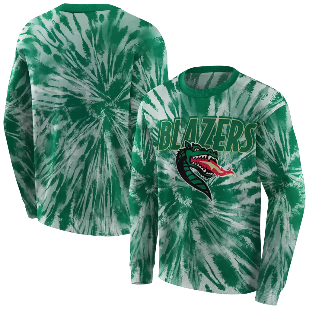 uab blazers tie dye pattern green hoodie premium grade uab blazers tie dye pattern green hoodie premium grade