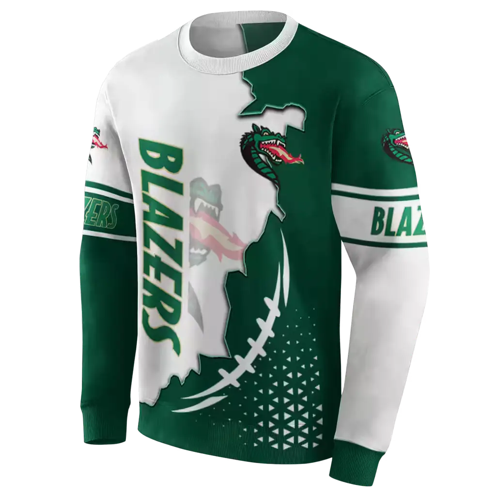 uab blazers triangular pattern green white hoodie new arrival uab blazers triangular pattern green white hoodie new arrival
