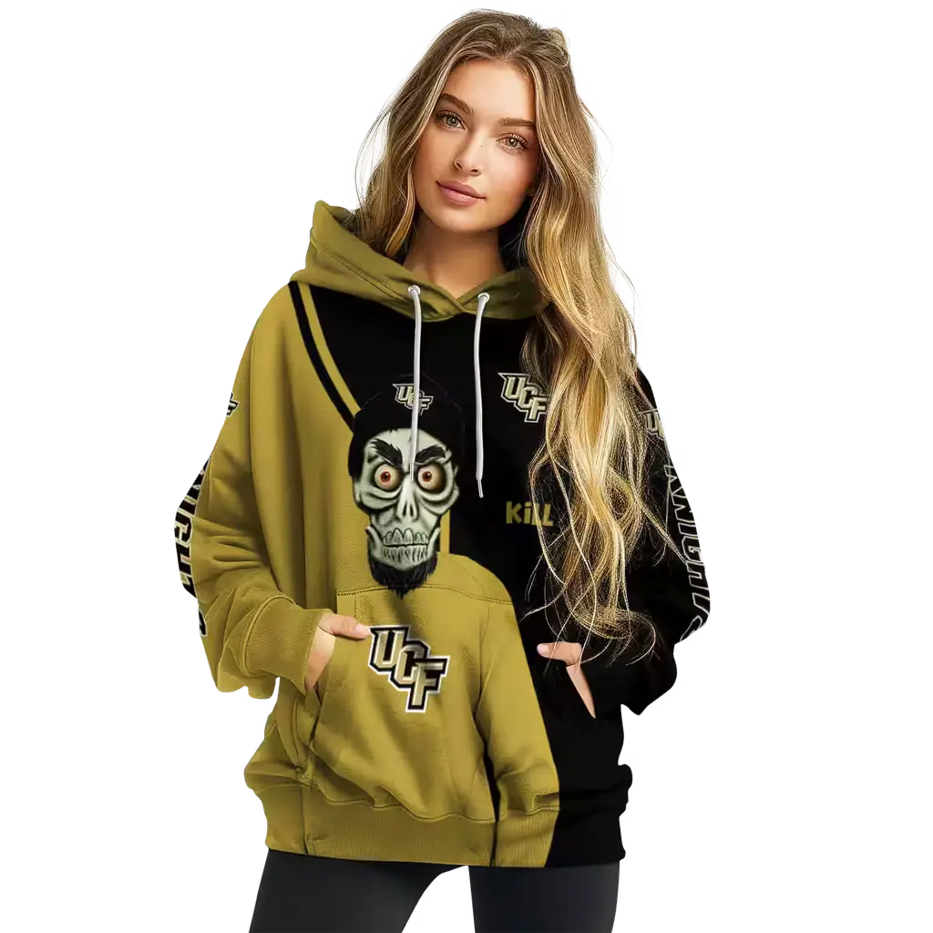 ucf knights achmed skull gold hoodie high quality ucf knights achmed skull gold hoodie high quality