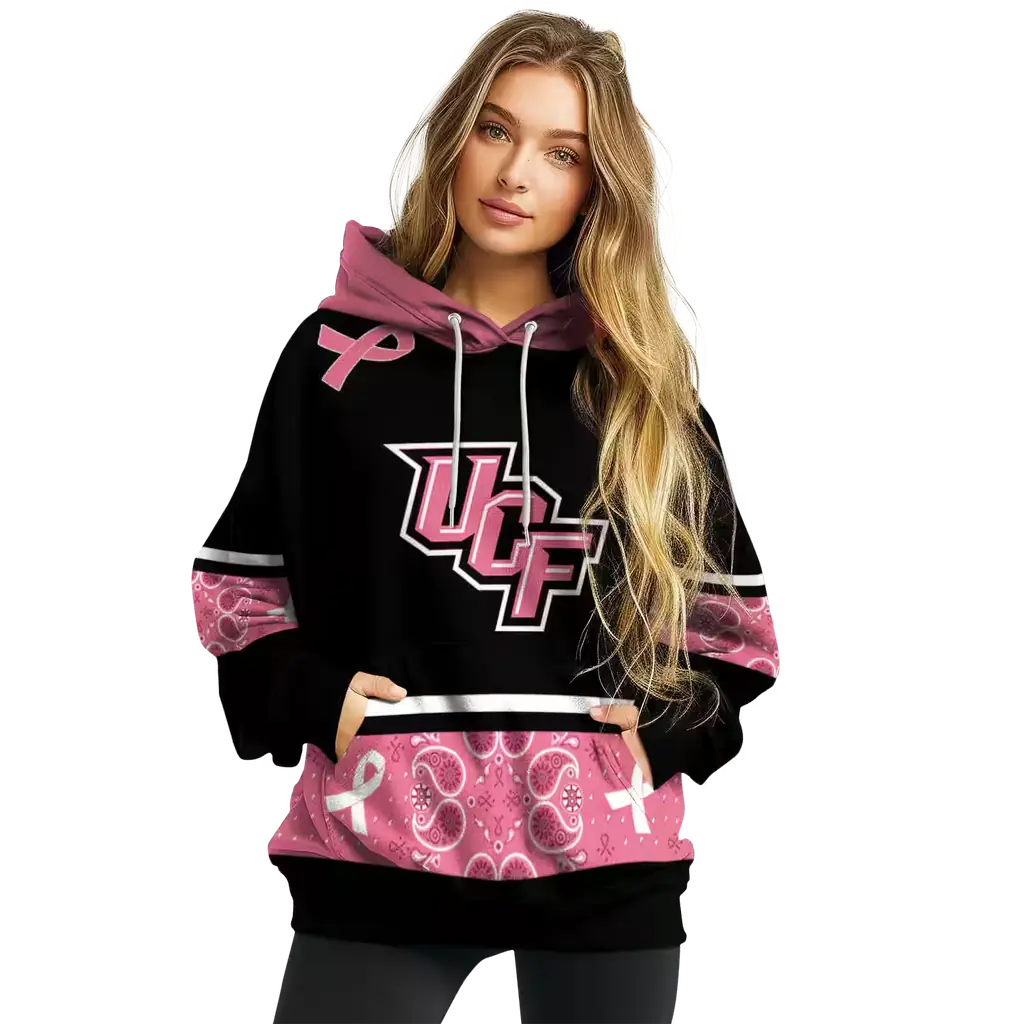 ucf knights awareness ribbon black pink hoodie high quality ucf knights awareness ribbon black pink hoodie high quality
