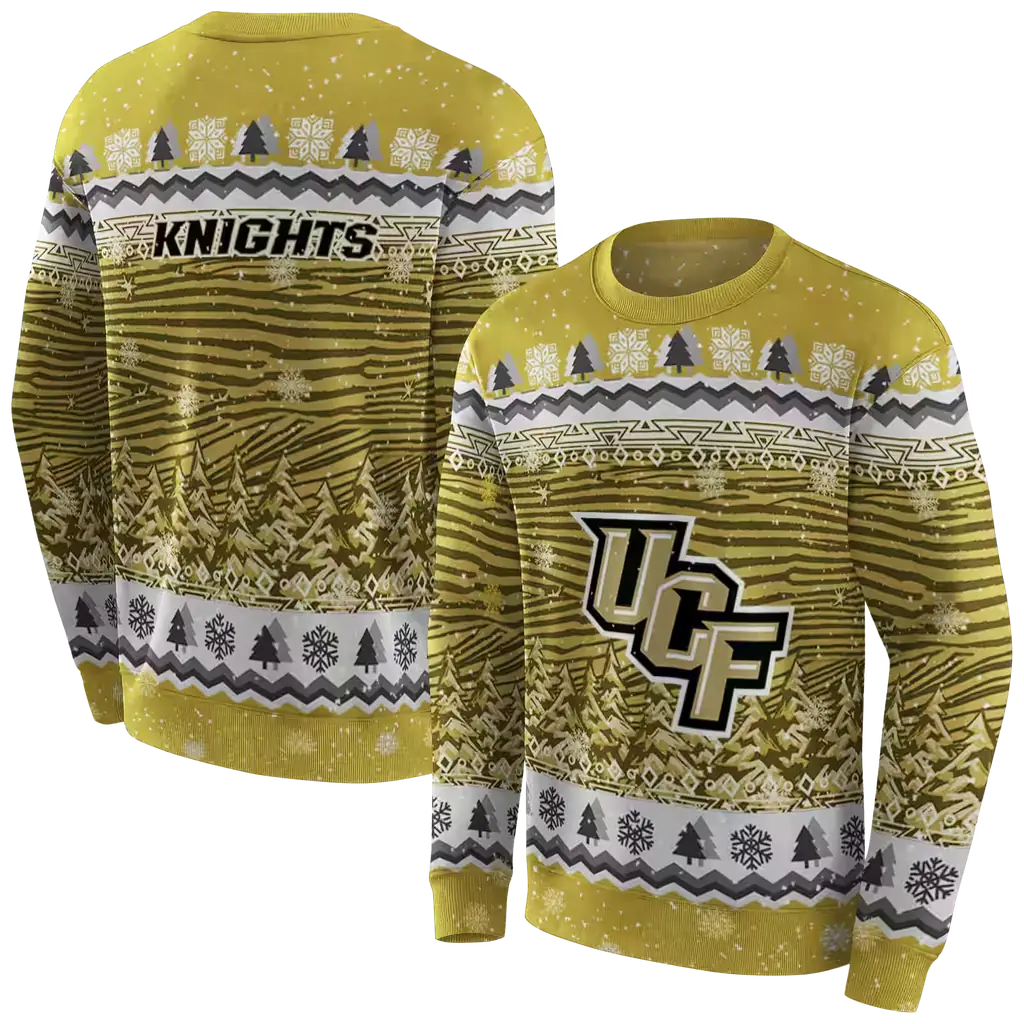 ucf knights christmas trees gold hoodie premium grade ucf knights christmas trees gold hoodie premium grade