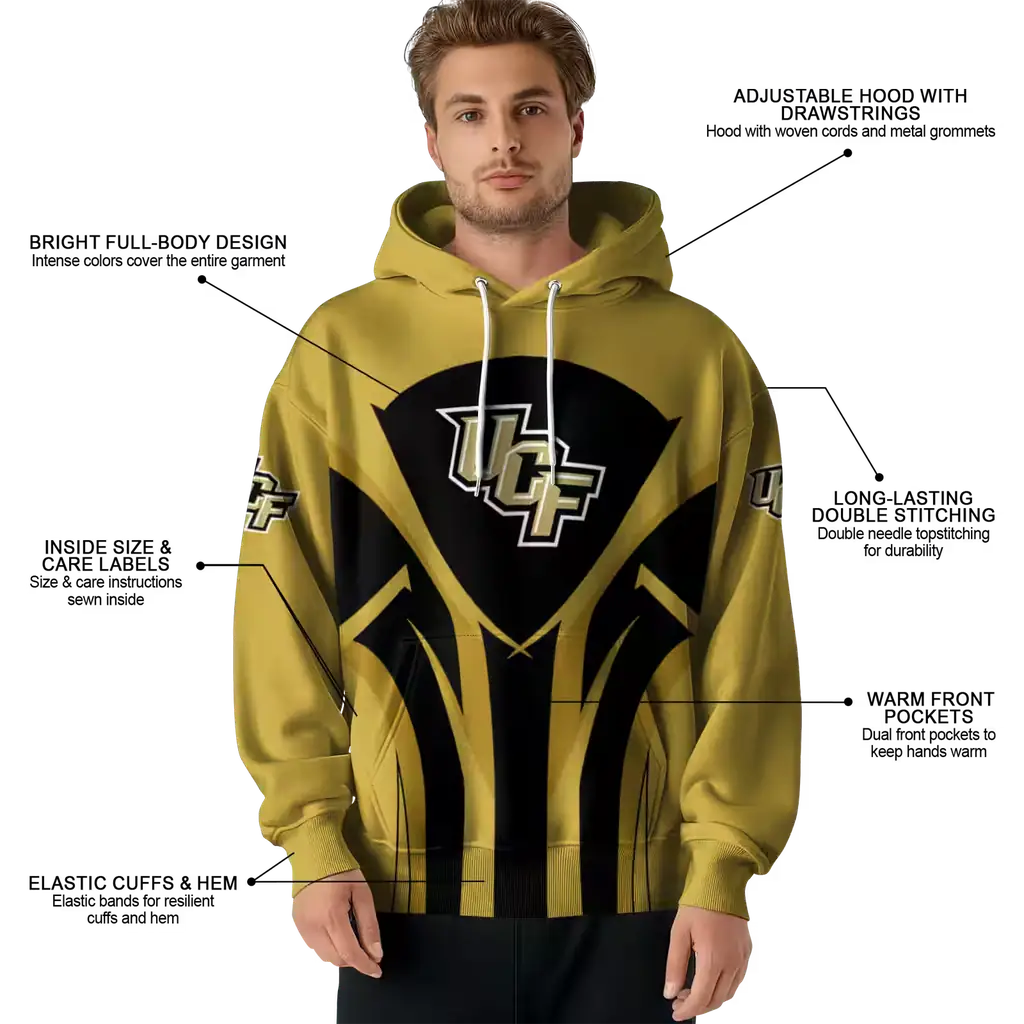 ucf knights concentric lines gold black hoodie latest model ucf knights concentric lines gold black hoodie latest model