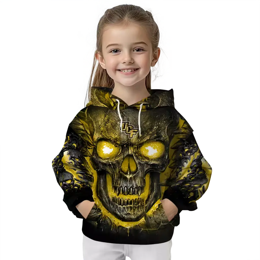 ucf knights demonic skull gold black hoodie top rated ucf knights demonic skull gold black hoodie top rated