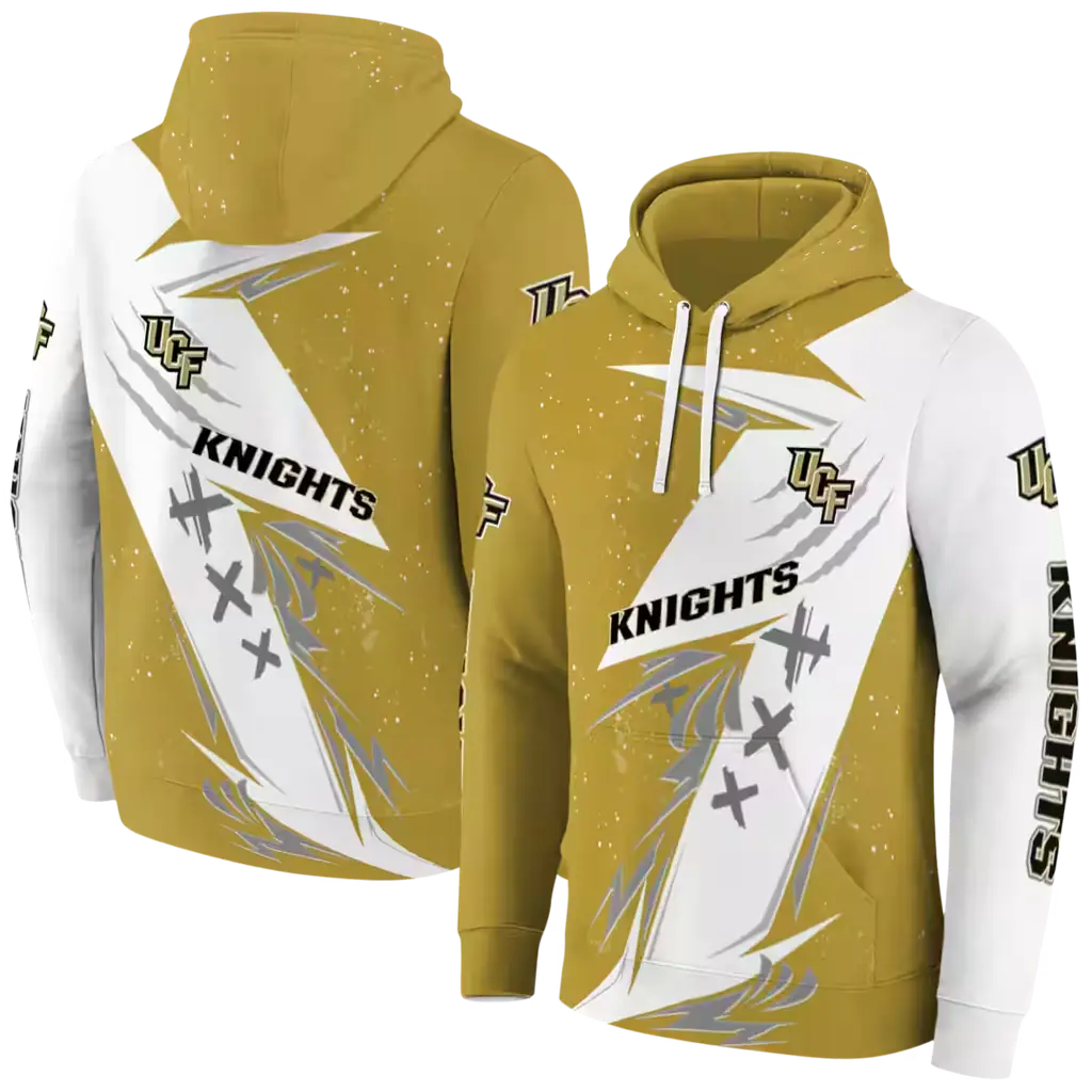ucf knights dynamic slash gold white hoodie fashion forward ucf knights dynamic slash gold white hoodie fashion forward