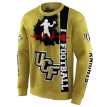 ucf knights football heartbeat gold hoodie best selling
