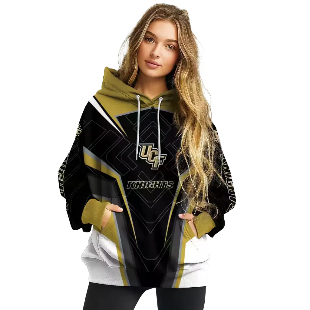 ucf knights futuristic pattern gold black hoodie high quality ucf knights futuristic pattern gold black hoodie high quality