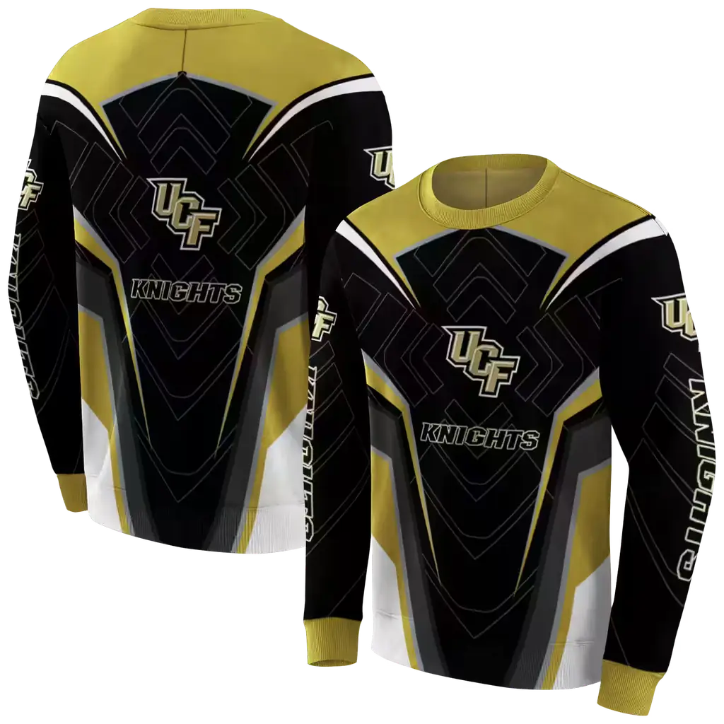 ucf knights futuristic pattern gold black hoodie premium grade ucf knights futuristic pattern gold black hoodie premium grade