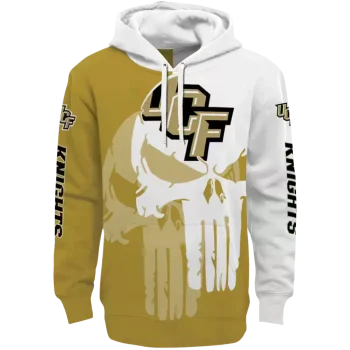 ucf knights graphic punisher gold white hoodie best selling
