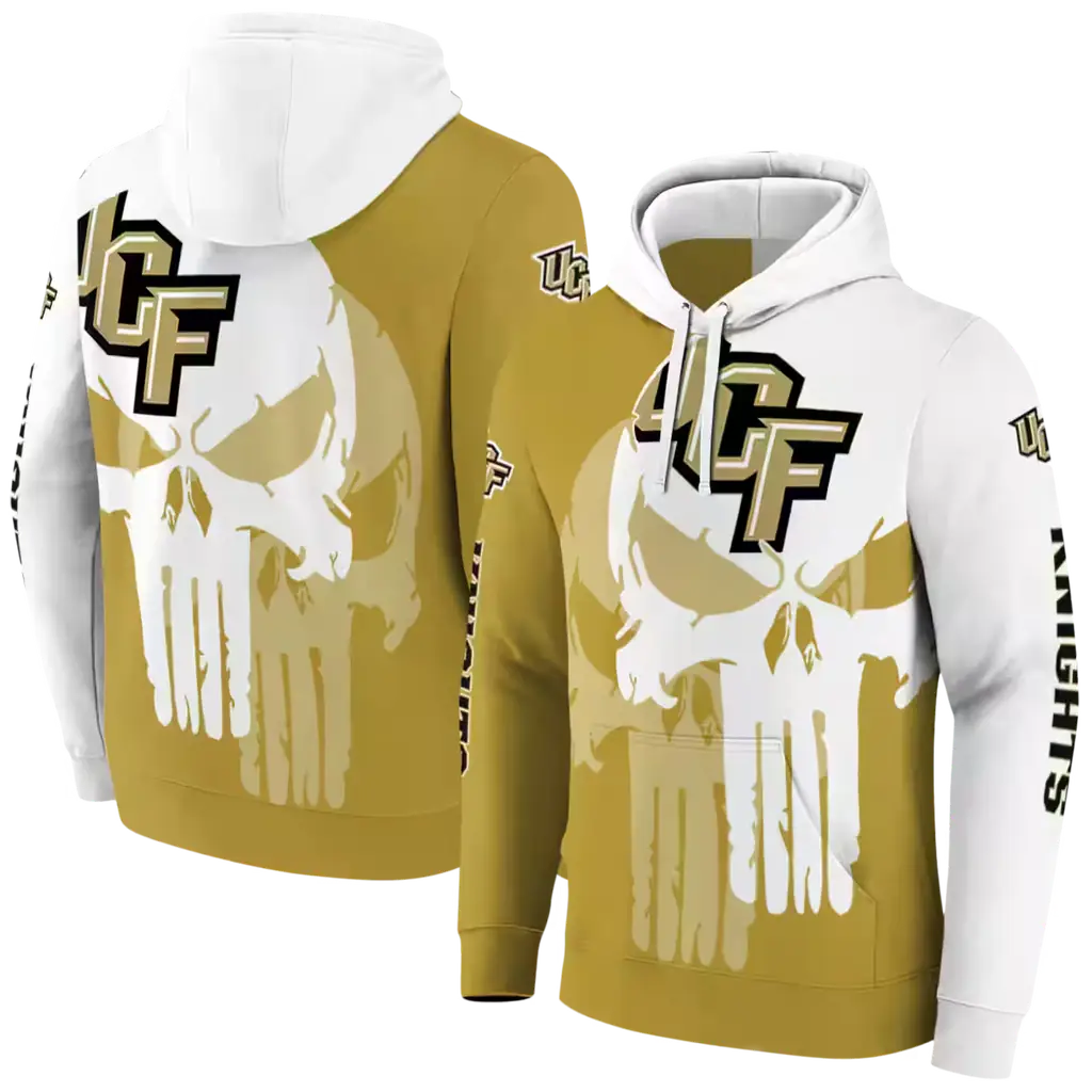 ucf knights graphic punisher gold white hoodie fashion forward ucf knights graphic punisher gold white hoodie fashion forward