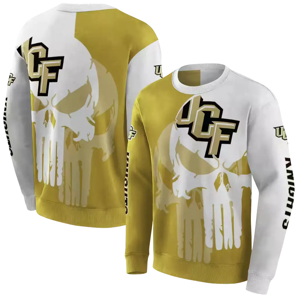ucf knights graphic punisher gold white hoodie premium grade ucf knights graphic punisher gold white hoodie premium grade
