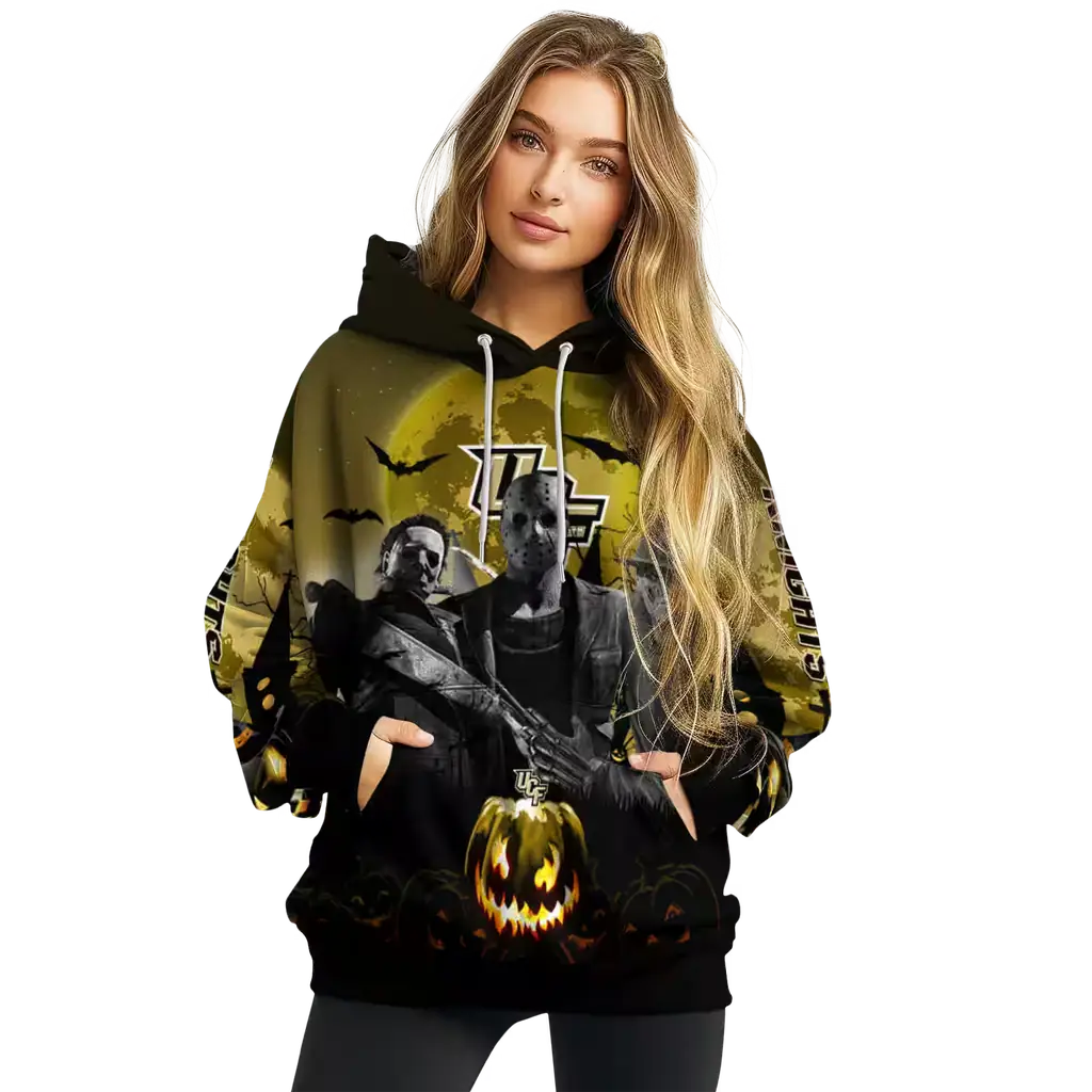 ucf knights halloween vibes gold black hoodie high quality ucf knights halloween vibes gold black hoodie high quality