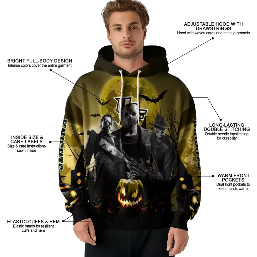ucf knights halloween vibes gold black hoodie latest model ucf knights halloween vibes gold black hoodie latest model