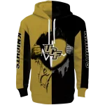 ucf knights heartbeat graphic gold hoodie best selling