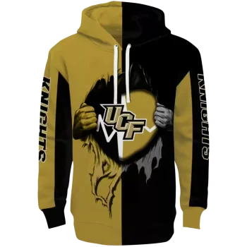 ucf knights heartbeat graphic gold hoodie best selling