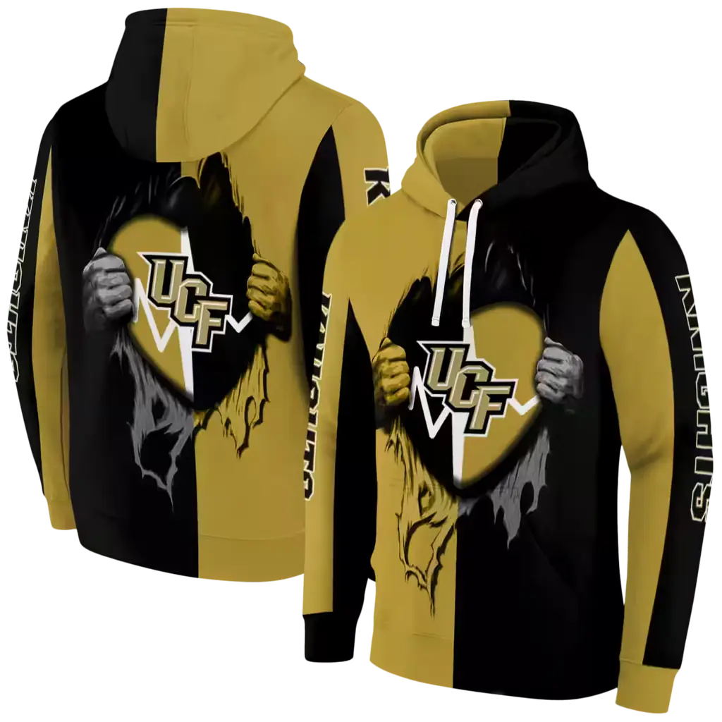 ucf knights heartbeat graphic gold hoodie fashion forward ucf knights heartbeat graphic gold hoodie fashion forward