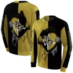 ucf knights heartbeat graphic gold hoodie best selling