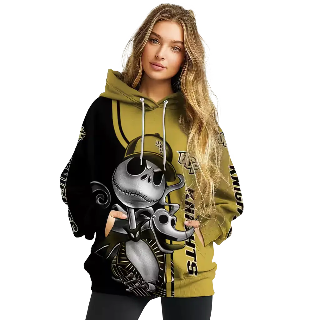 ucf knights jack skellington gold hoodie high quality ucf knights jack skellington gold hoodie high quality