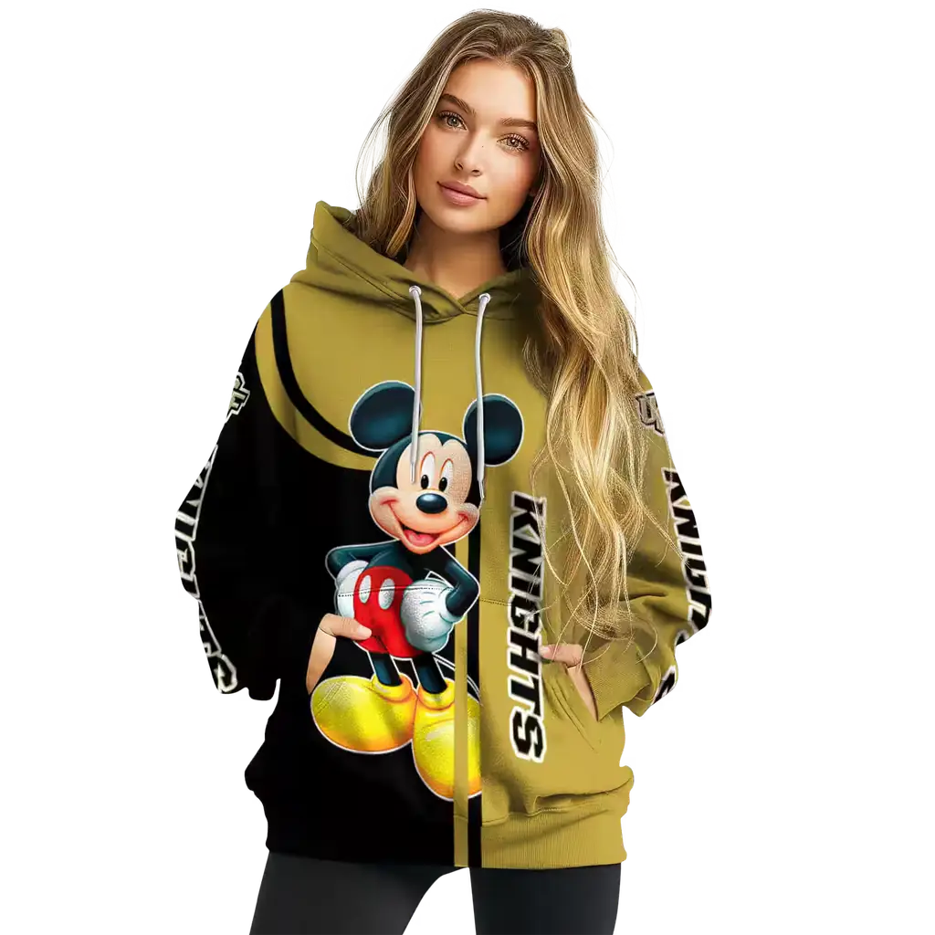 ucf knights mickey mouse gold black hoodie high quality ucf knights mickey mouse gold black hoodie high quality