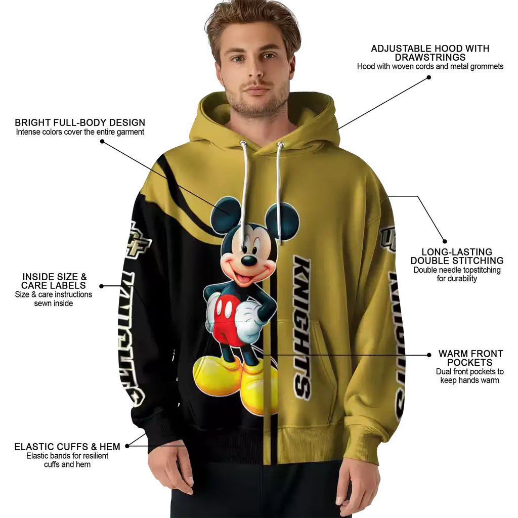 ucf knights mickey mouse gold black hoodie latest model ucf knights mickey mouse gold black hoodie latest model
