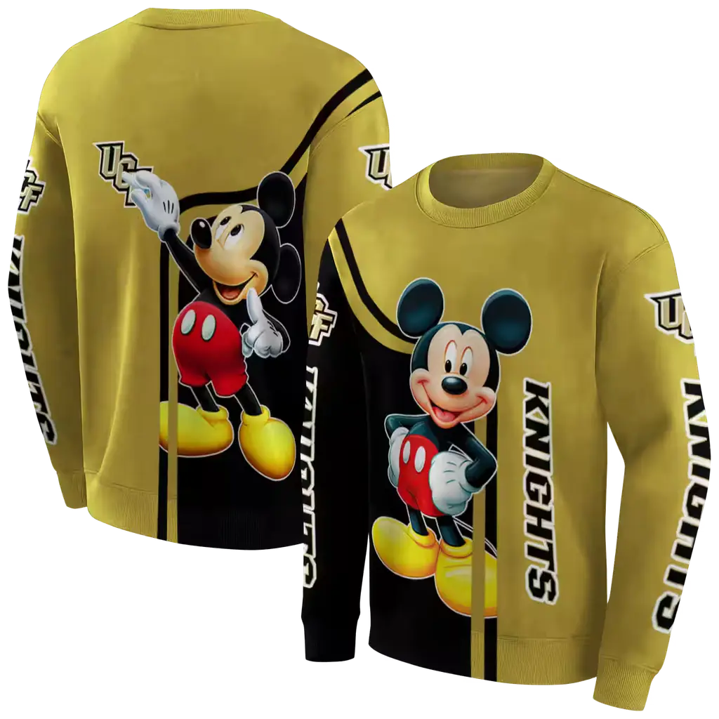 ucf knights mickey mouse gold black hoodie premium grade ucf knights mickey mouse gold black hoodie premium grade