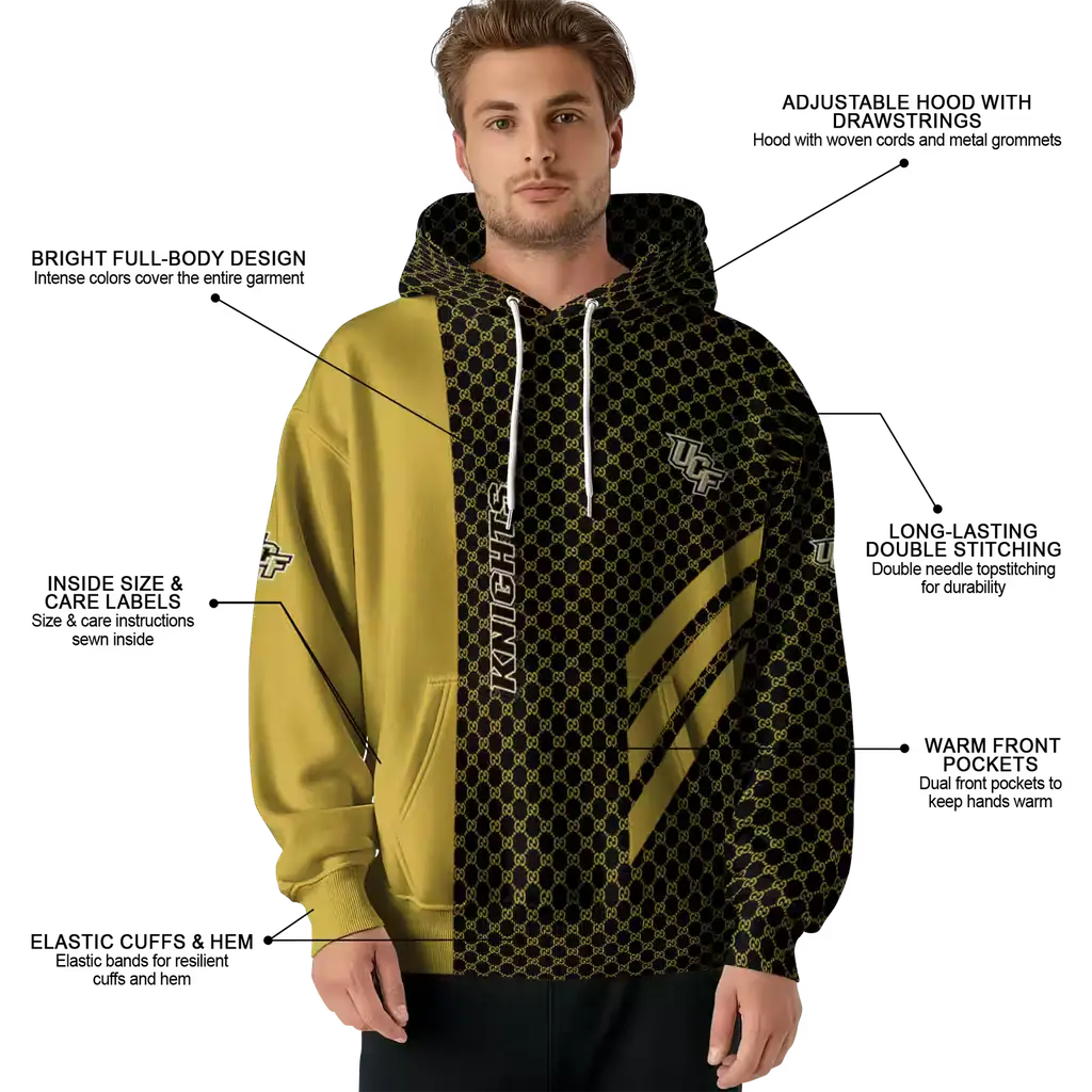 ucf knights monogram pattern gold hoodie latest model ucf knights monogram pattern gold hoodie latest model