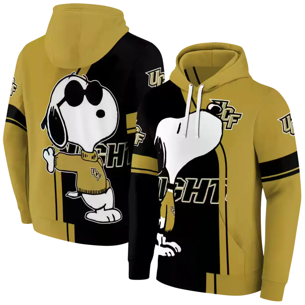 ucf knights playful snoopy gold hoodie fashion forward ucf knights playful snoopy gold hoodie fashion forward