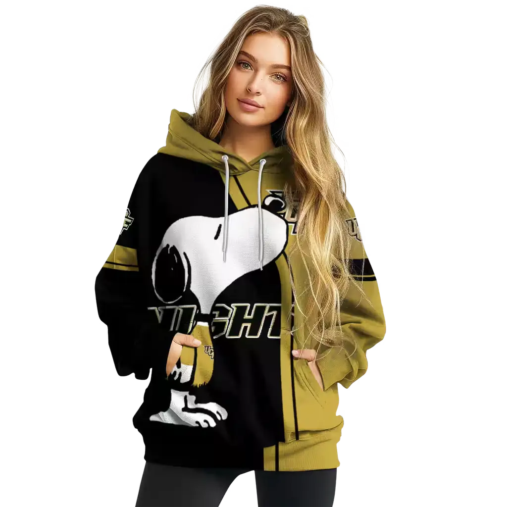 ucf knights playful snoopy gold hoodie high quality ucf knights playful snoopy gold hoodie high quality