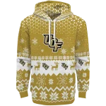 ucf knights reindeer motif gold hoodie best selling